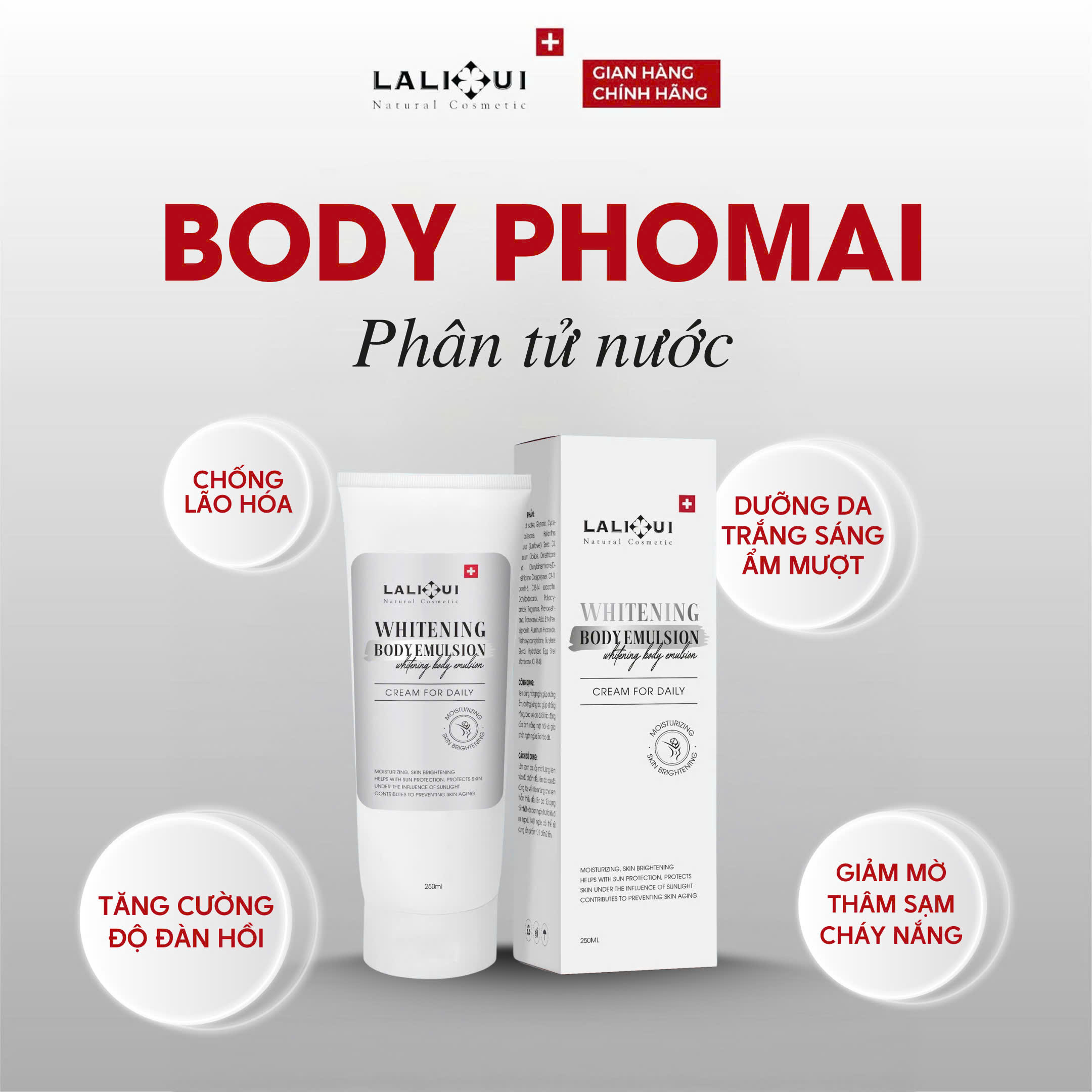 Kem body phân tử nước