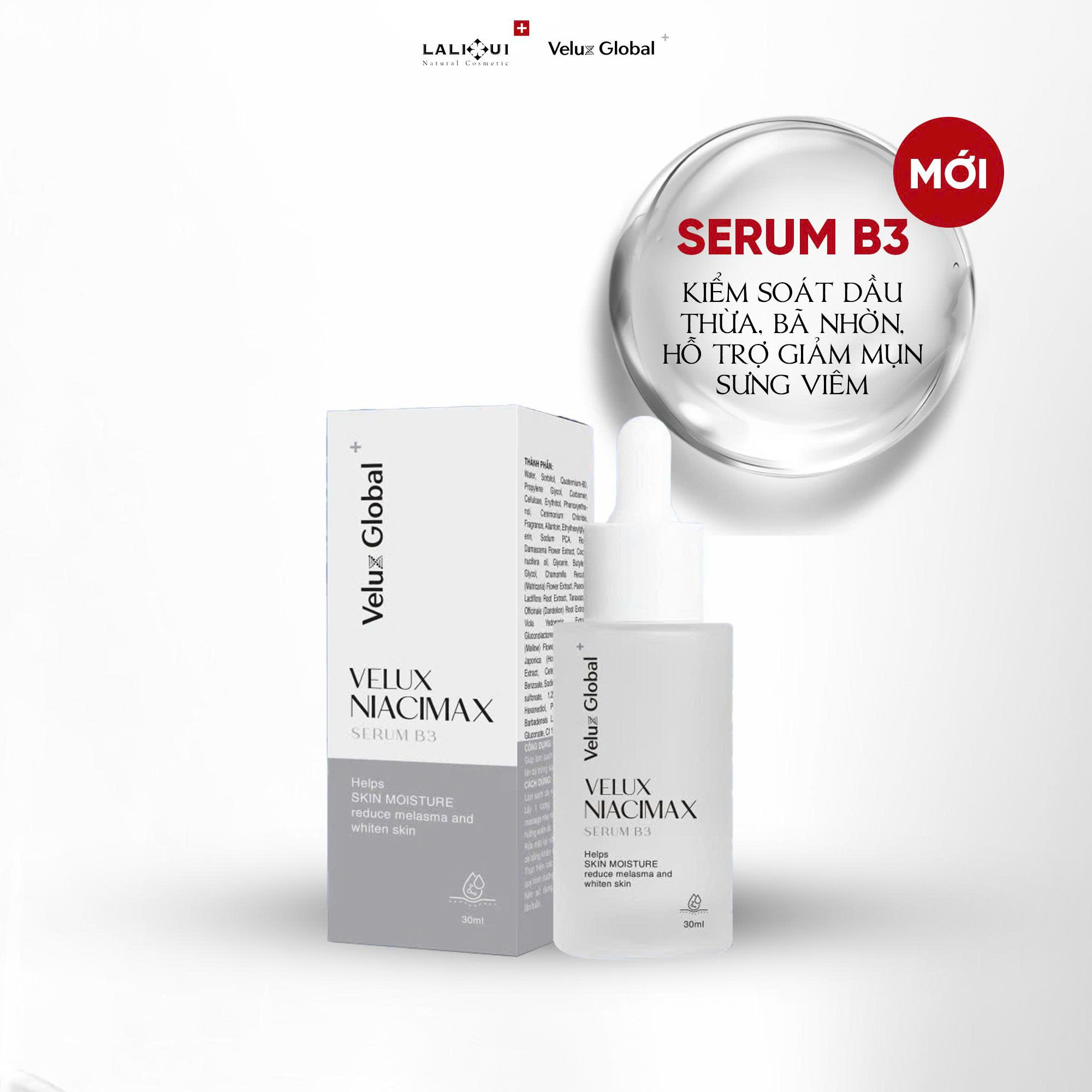 SERUM B3 KIỀM DẦU GIẢM MỤN DƯỠNG TRẮNG DA 